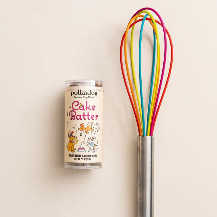 Polkadog Cake Batter Peanut Butter and Banana Soft & Chewy Dog Treats Mini Tube 2.5oz