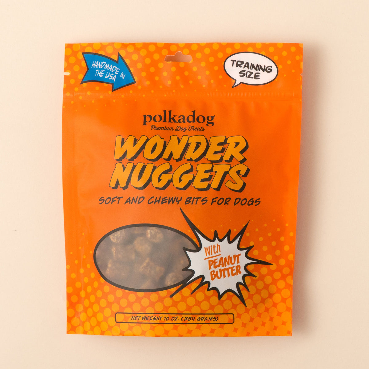 Polkadog Wonder Nuggets Training Bits Peanut Butter Soft & Chewy Dog Treats 10oz