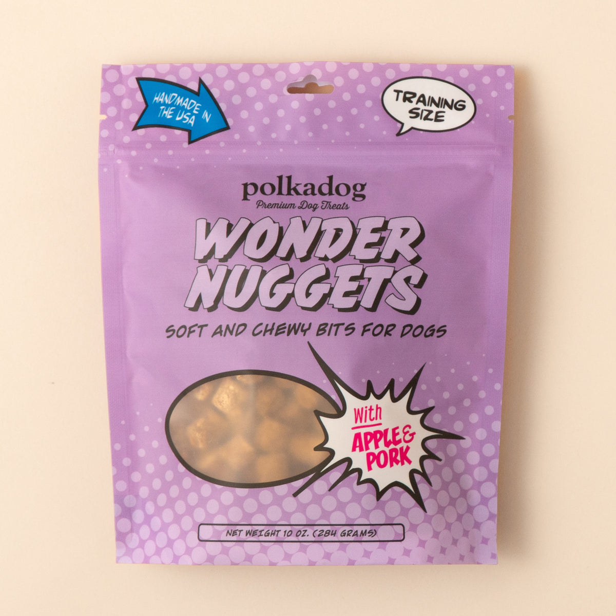 Polkadog Wonder Nuggets Training Bits Pork & Apple Soft & Chewy Dog Treats 10oz