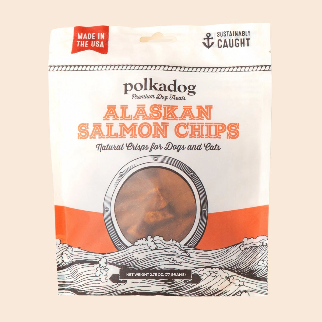 Polkadog Alaskan Salmon Chips Dog and Cat Treats 2.75oz
