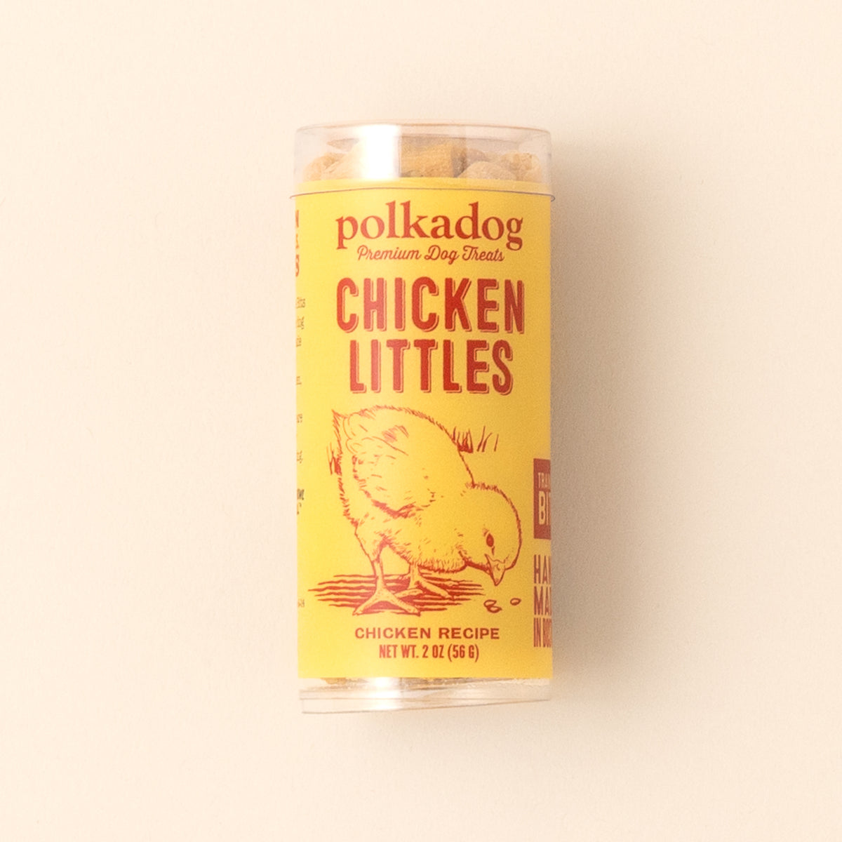 Polkadog Chicken Littles Training Bits Crunchy Dog and Cat Treats Mini Tube 2oz