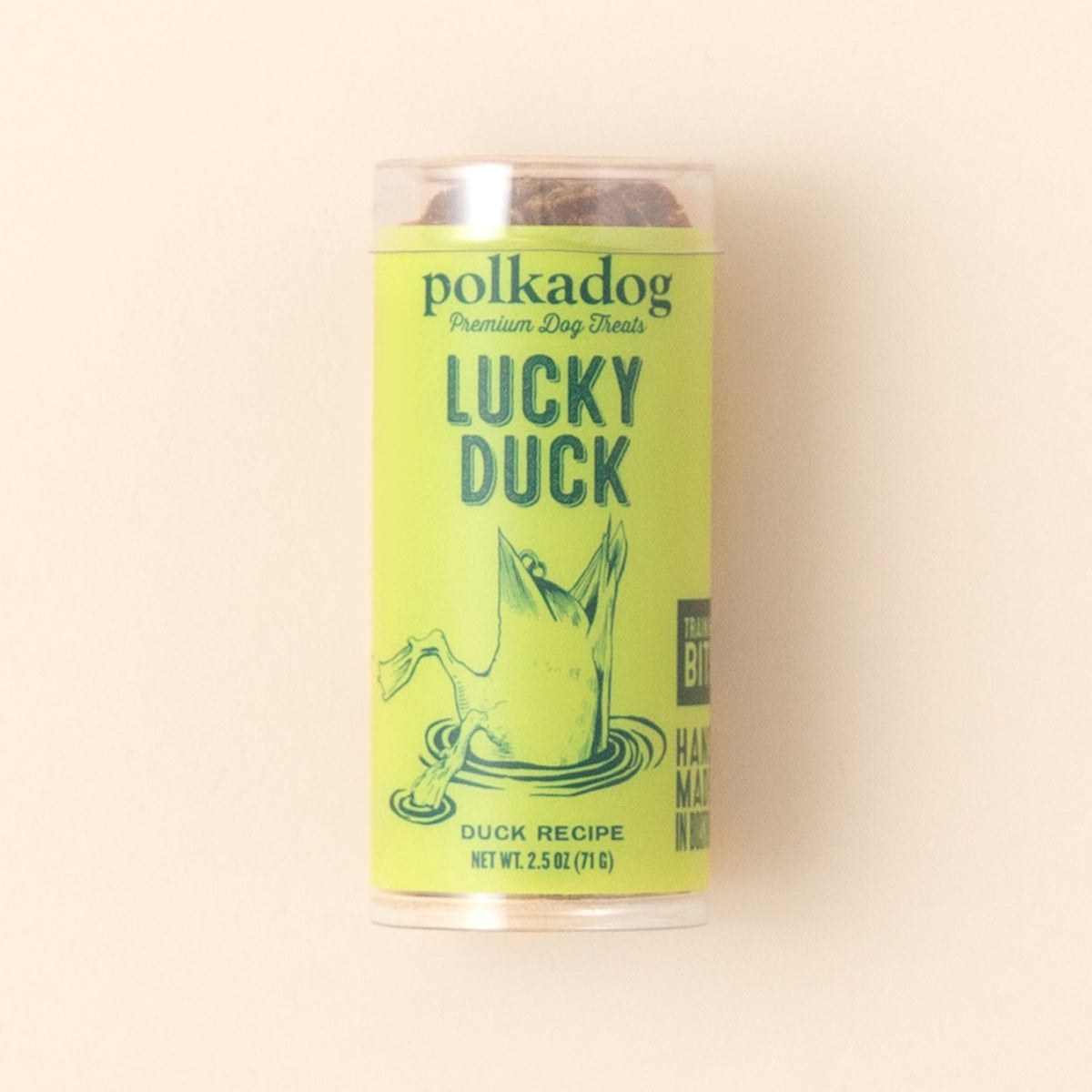 Polkadog Lucky Duck Training Bits Crunchy Dog and Cat Treats Mini Tube 2.5oz