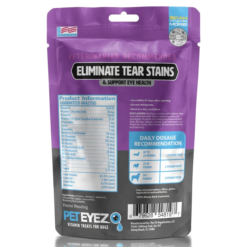 Pet Eyez Vitamin Treats for Dogs Chicken Formula 1oz