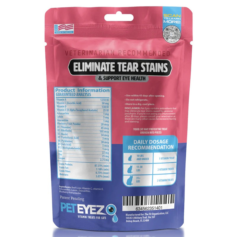Pet Eyez Vitamin Treats for Cats Beef Liver Formula 1oz