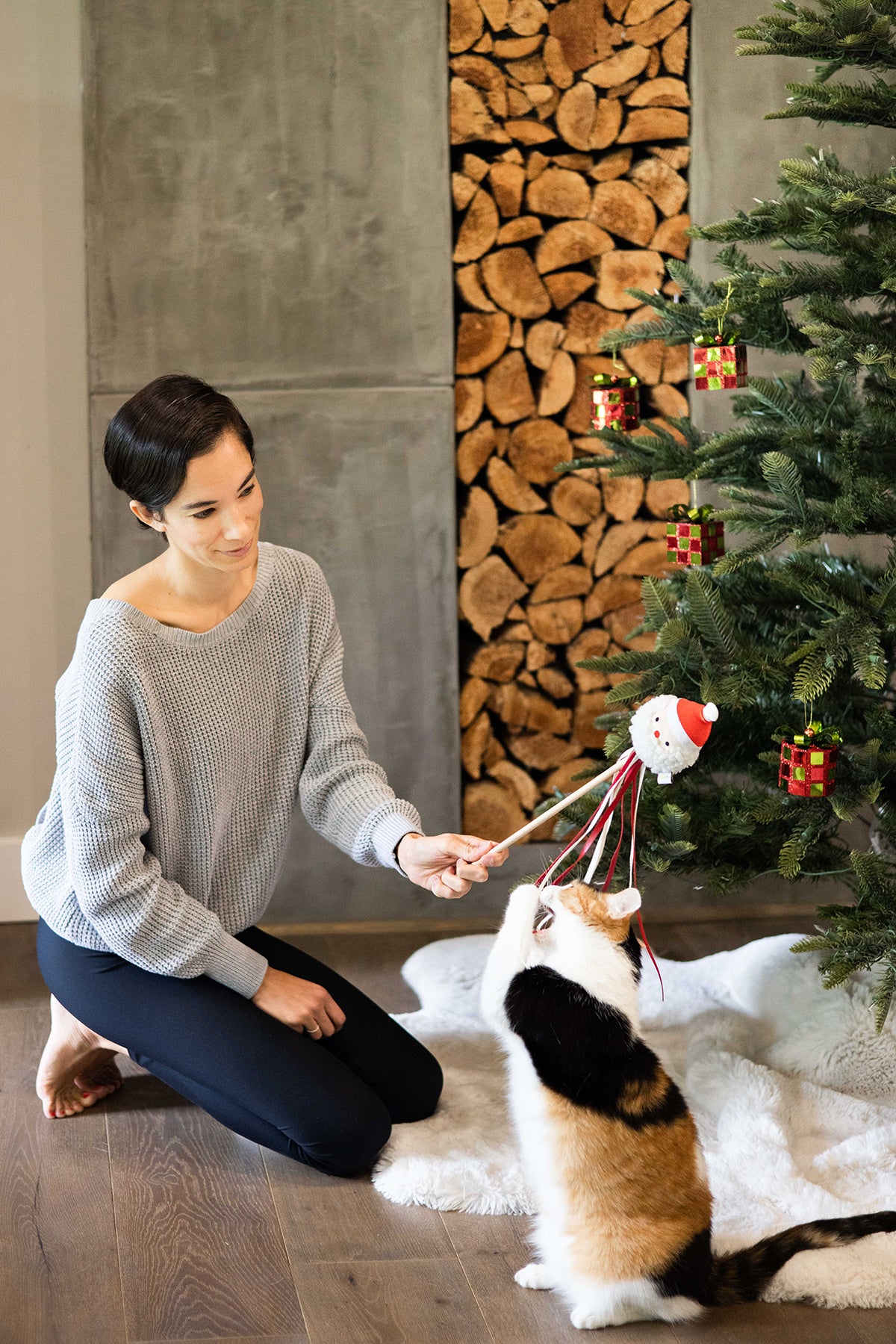 Pearhead Santa Teaser Cat Toy