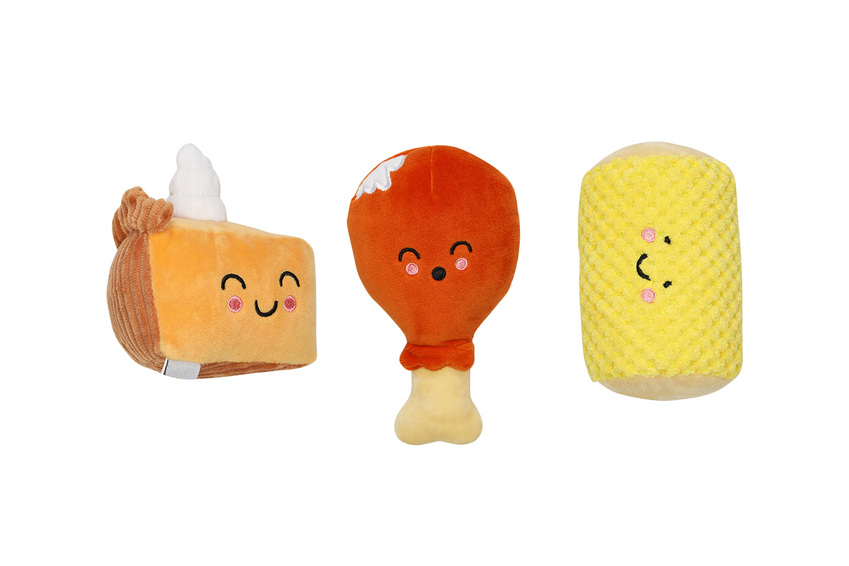 Pearhead Thanksgiving Dinner Dog Toy Set