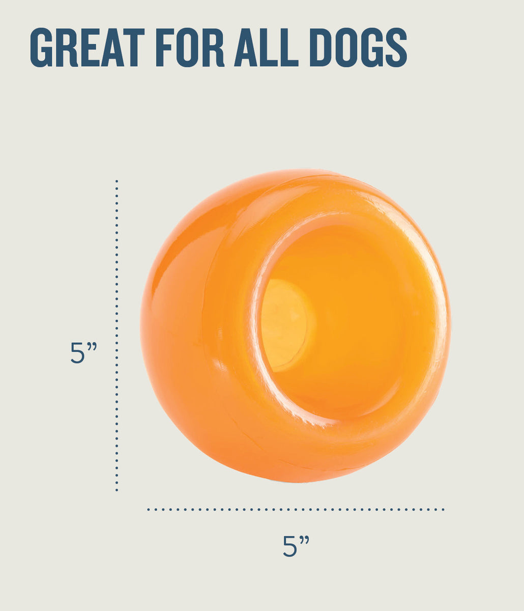 Planet Dog Orbee-Tuff Snoop Interactive Treat-Dispensing Dog Toy Orange