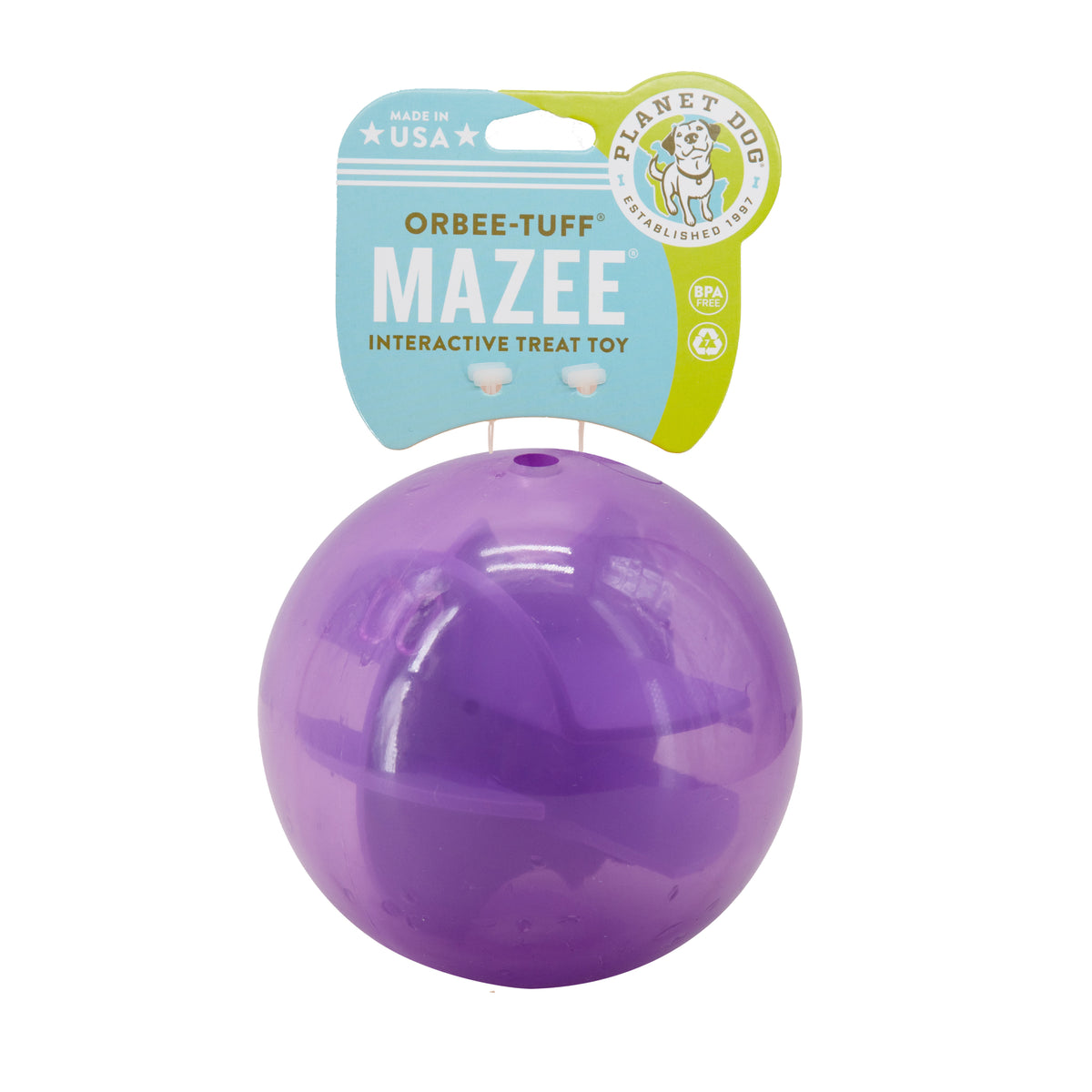 Planet Dog Orbee-Tuff Mazee Interactive Puzzle Dog Toy Purple