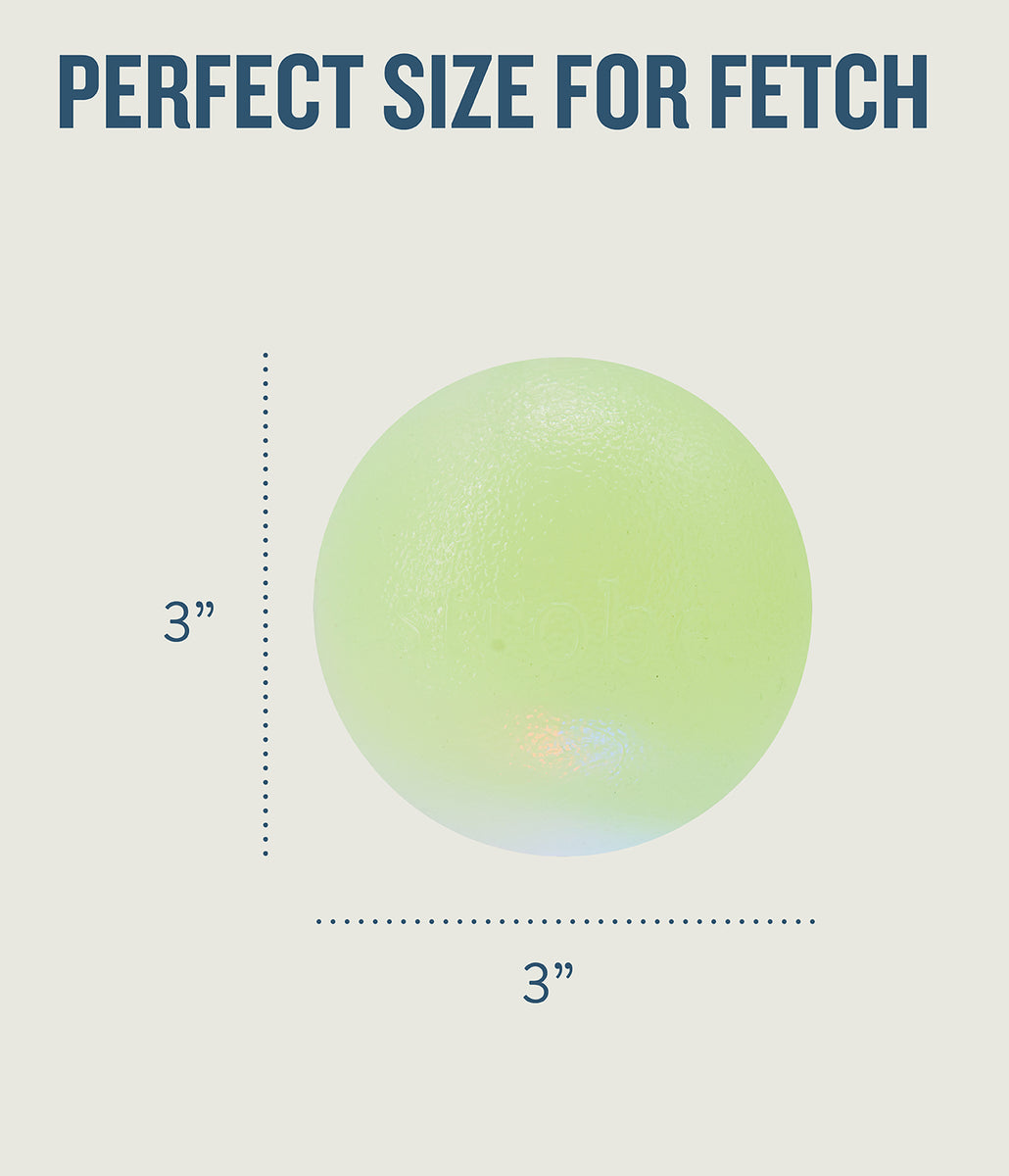 Planet Dog Orbee-Tuff Strobe Ball Light Up Dog Toy Green