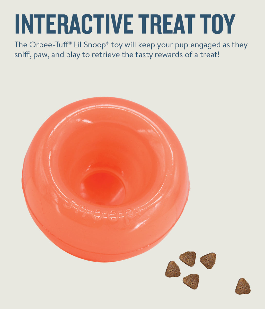 Planet Dog Orbee-Tuff Lil Snoop Interactive Treat-Dispensing Dog Toy Red
