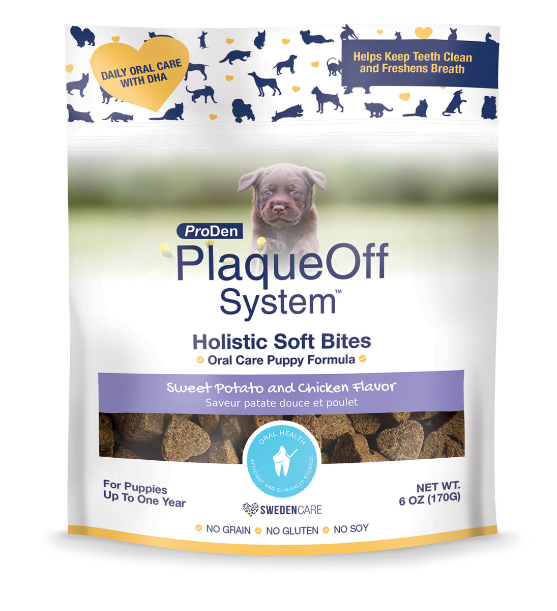 PlaqueOff Holistic Soft Bites - Oral Care Puppy Formula