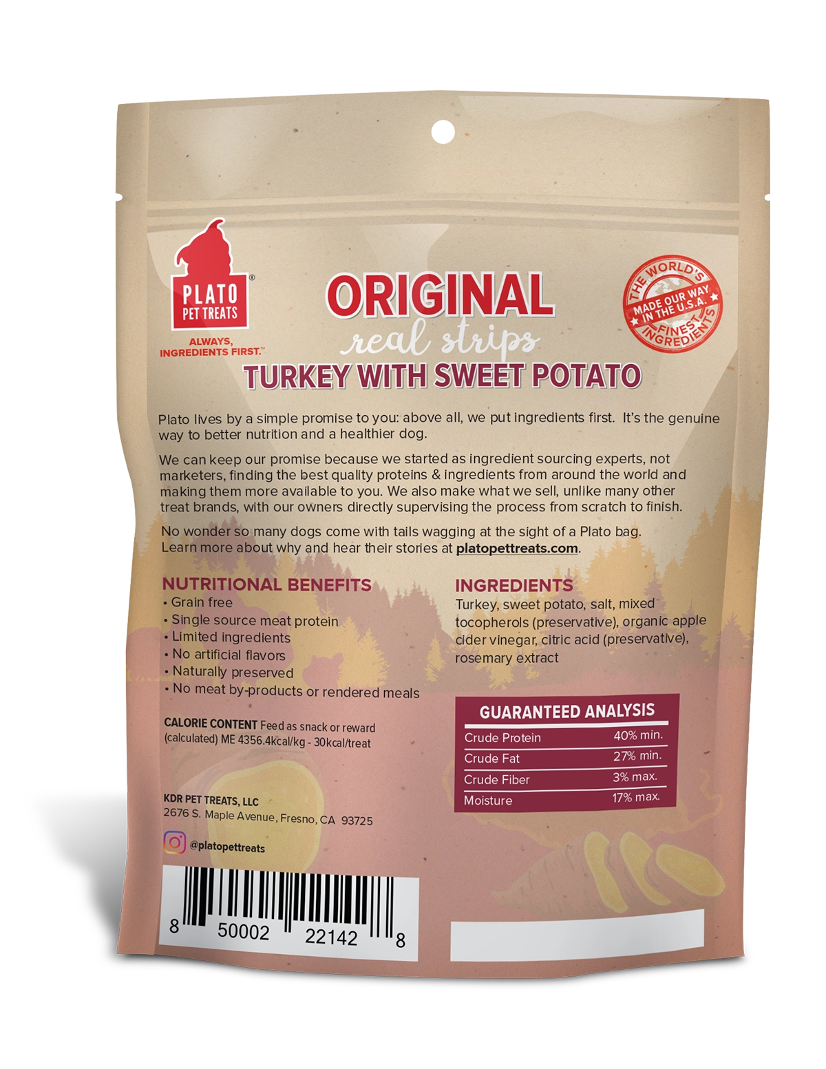 Plato Original Real Strips Turkey & Sweet Potato 6oz