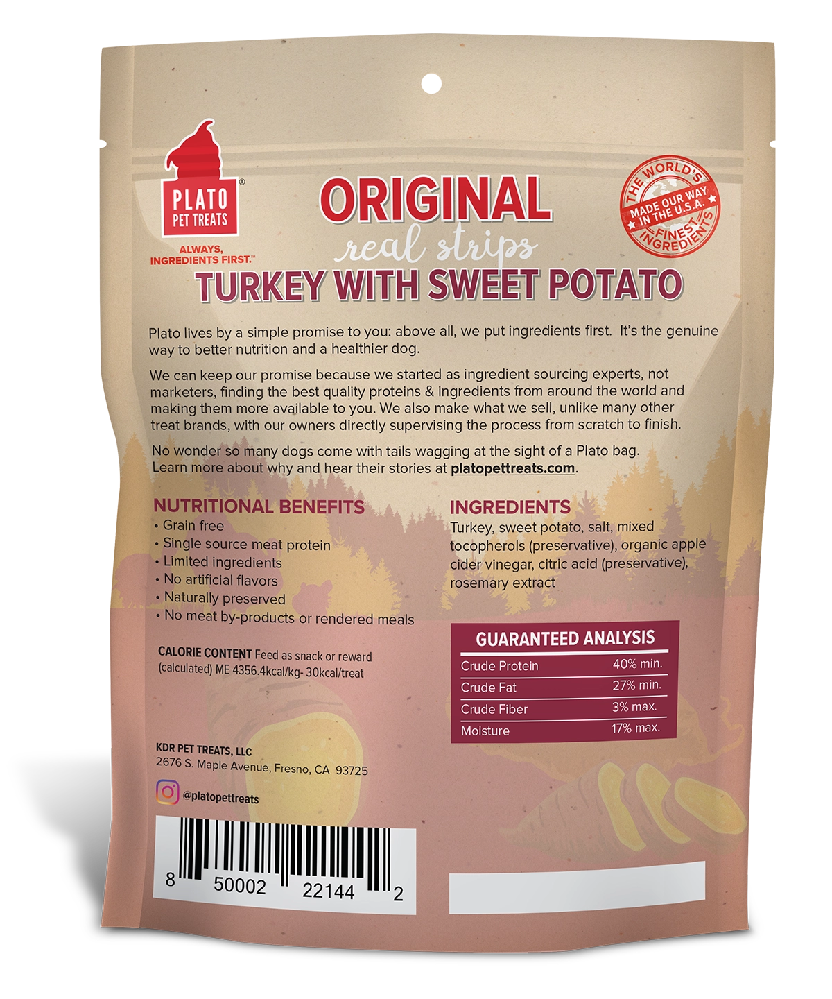 Plato Original Real Strips Turkey & Sweet Potato 18oz