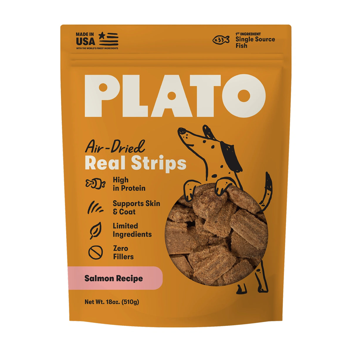 Plato Original Real Strips Salmon 18oz
