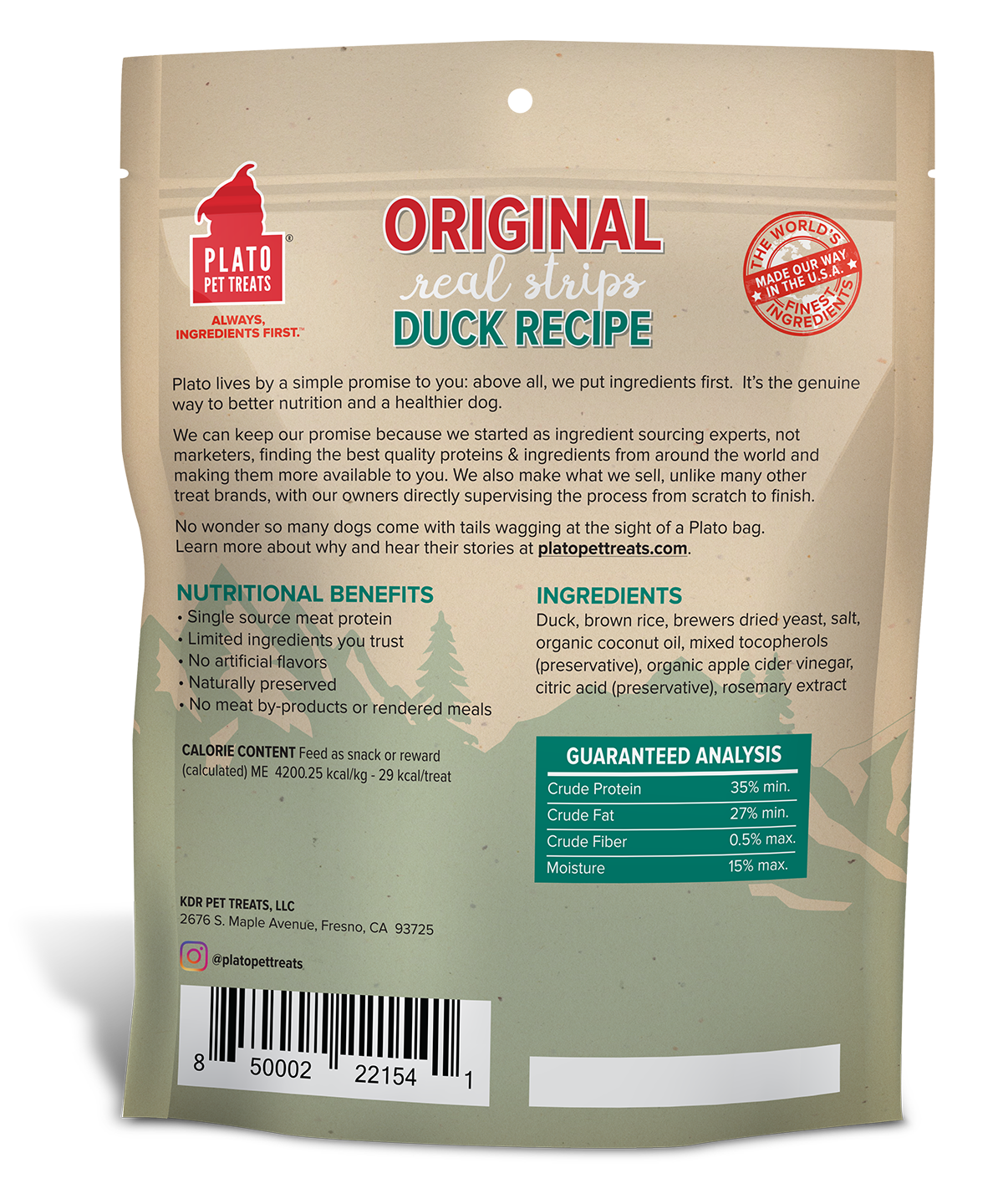 Plato  Original Real Strips Duck 18oz