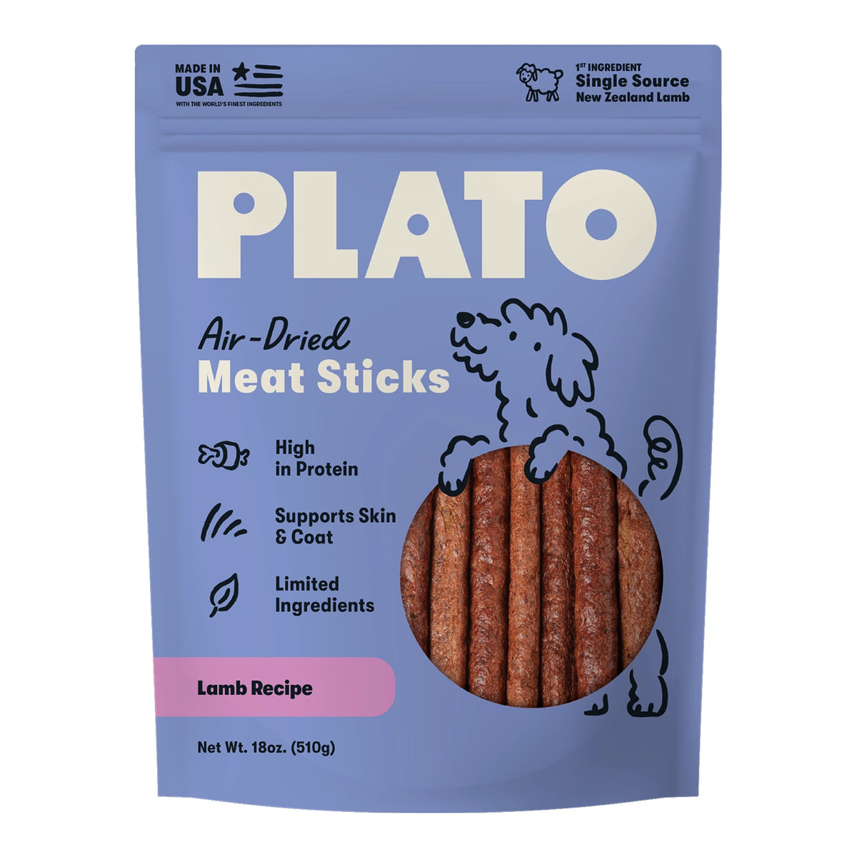 Plato Meat Sticks Lamb 18oz