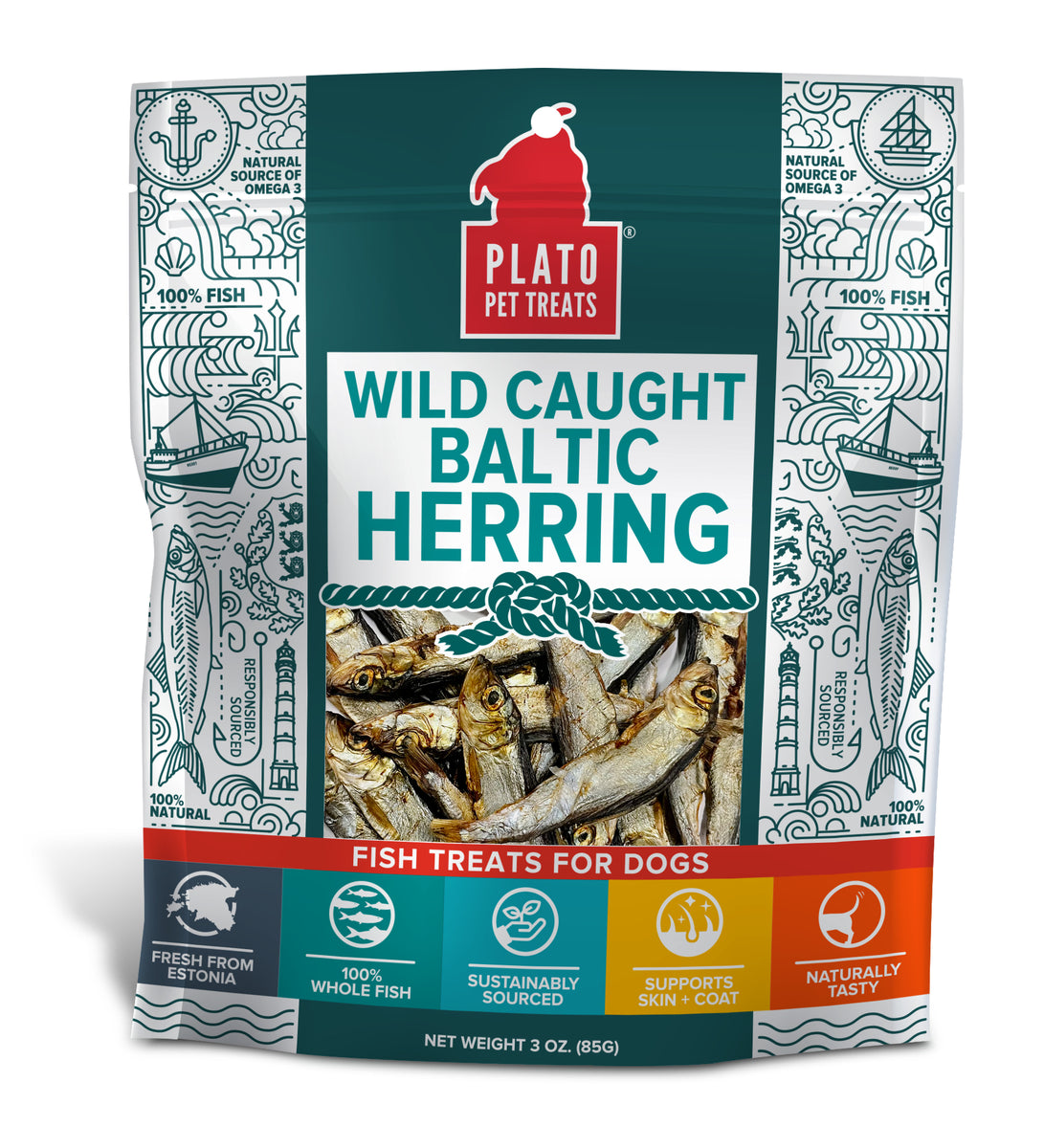 Plato Pet Treats Baltic Herring 3oz