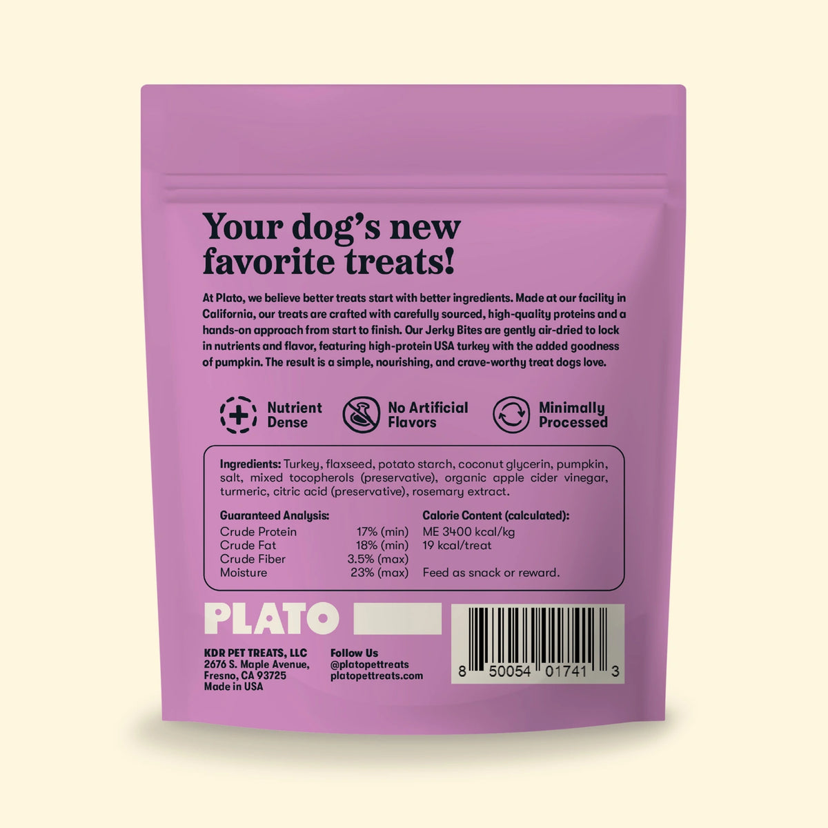 Plato Turkey with Pumpkin Jerky Bites 6oz