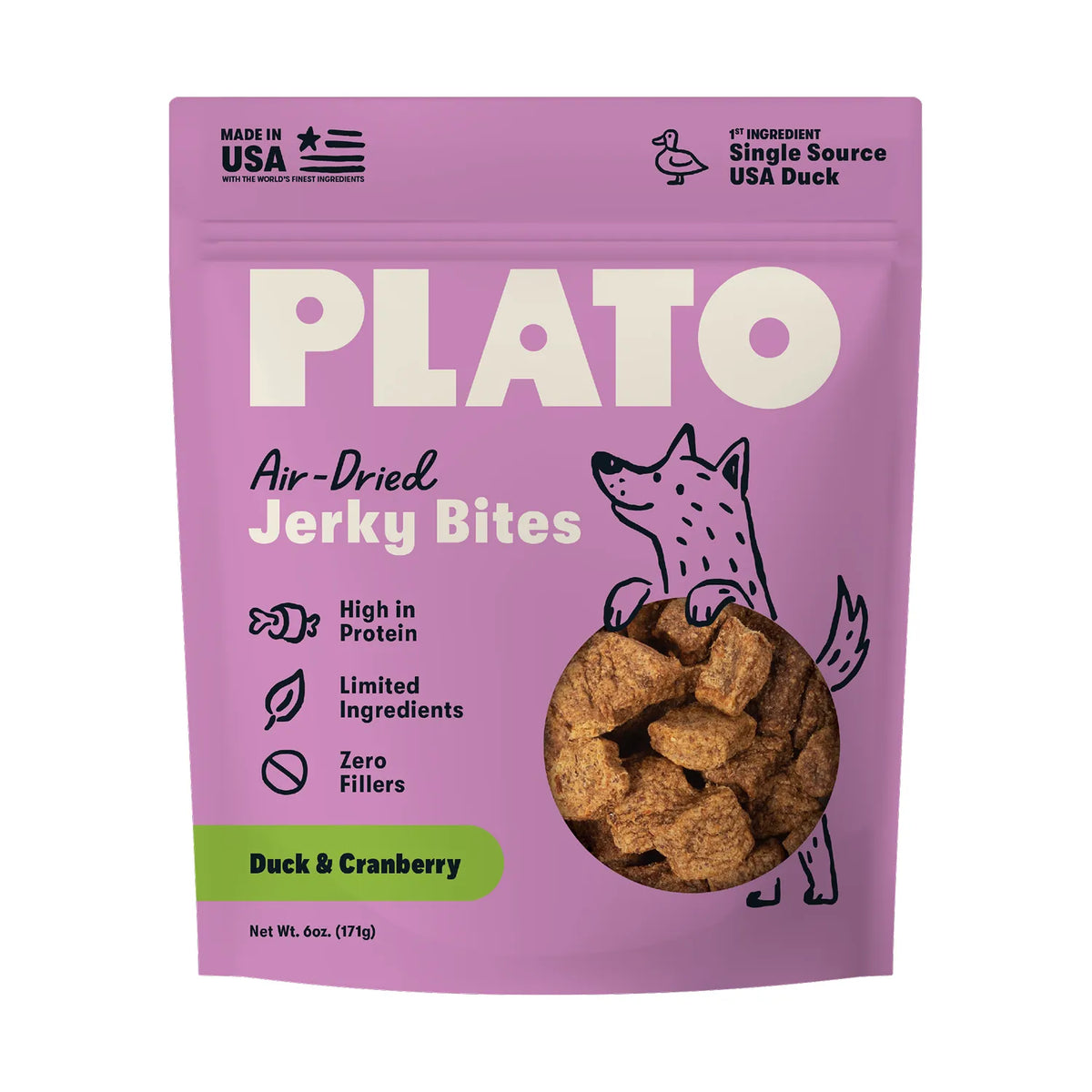 Plato Duck with Cranberry Jerky Bites 6oz