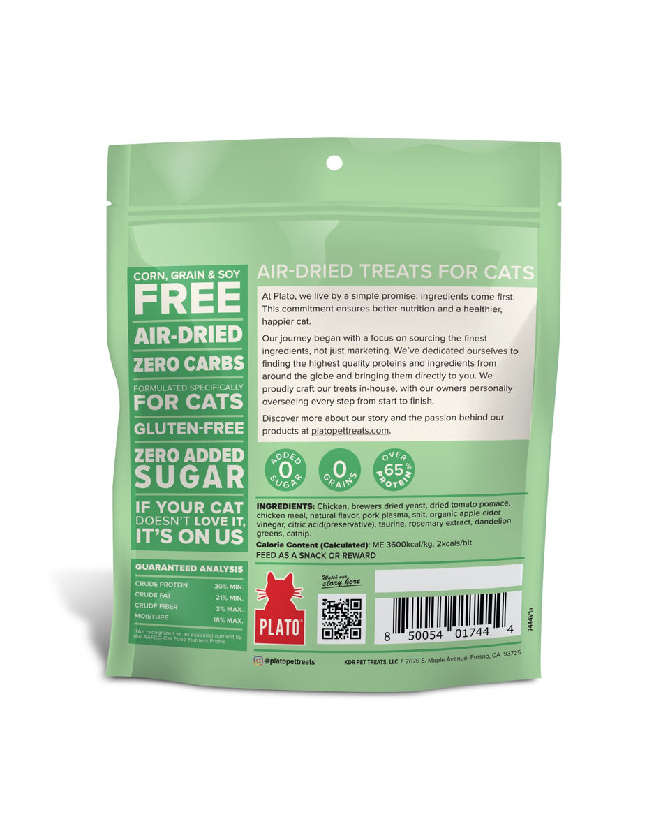 Plato Air-Dried Cat Treats Chicken Recipe 2.5oz