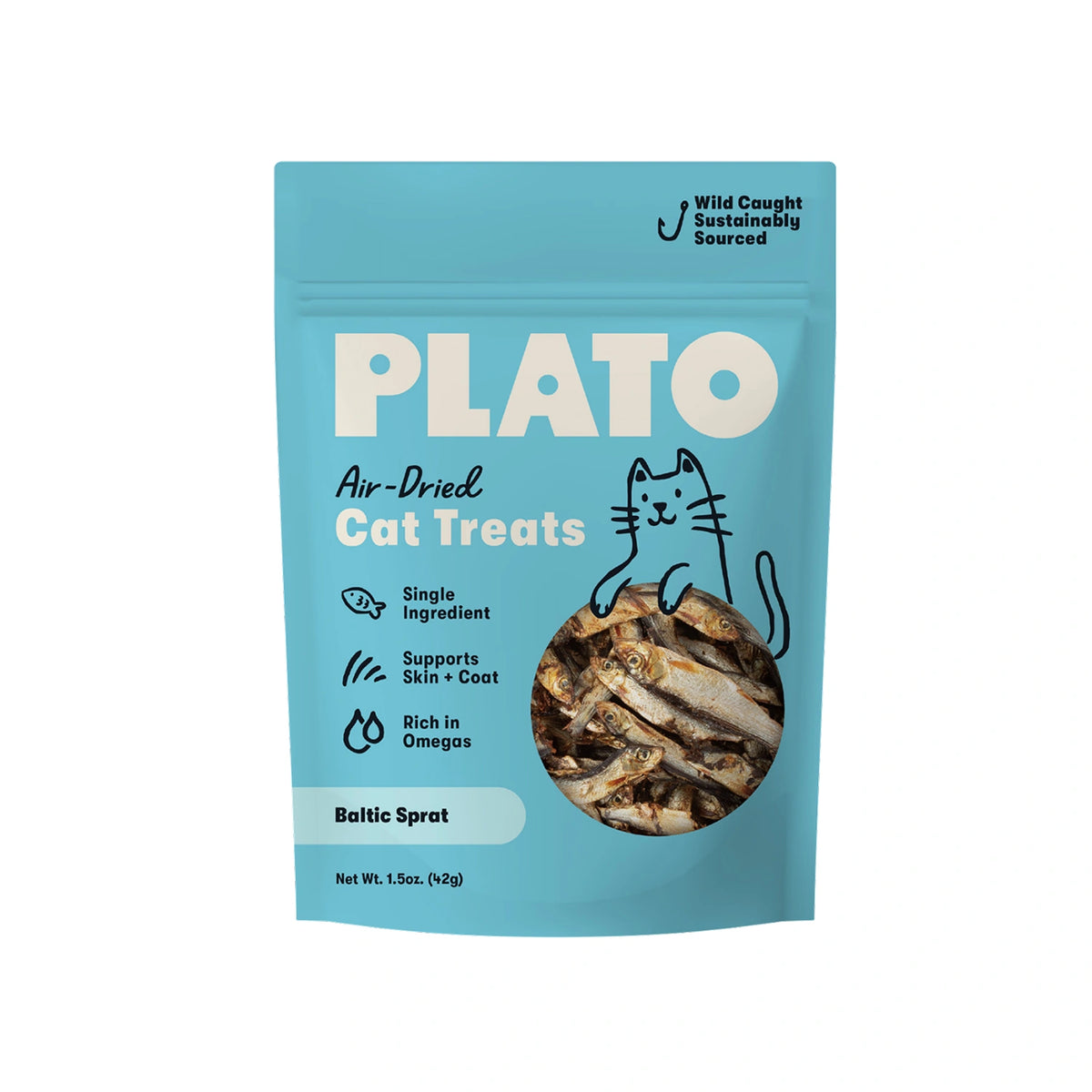 Plato Air-Dried Cat Treats Baltic Sprat 1.5oz