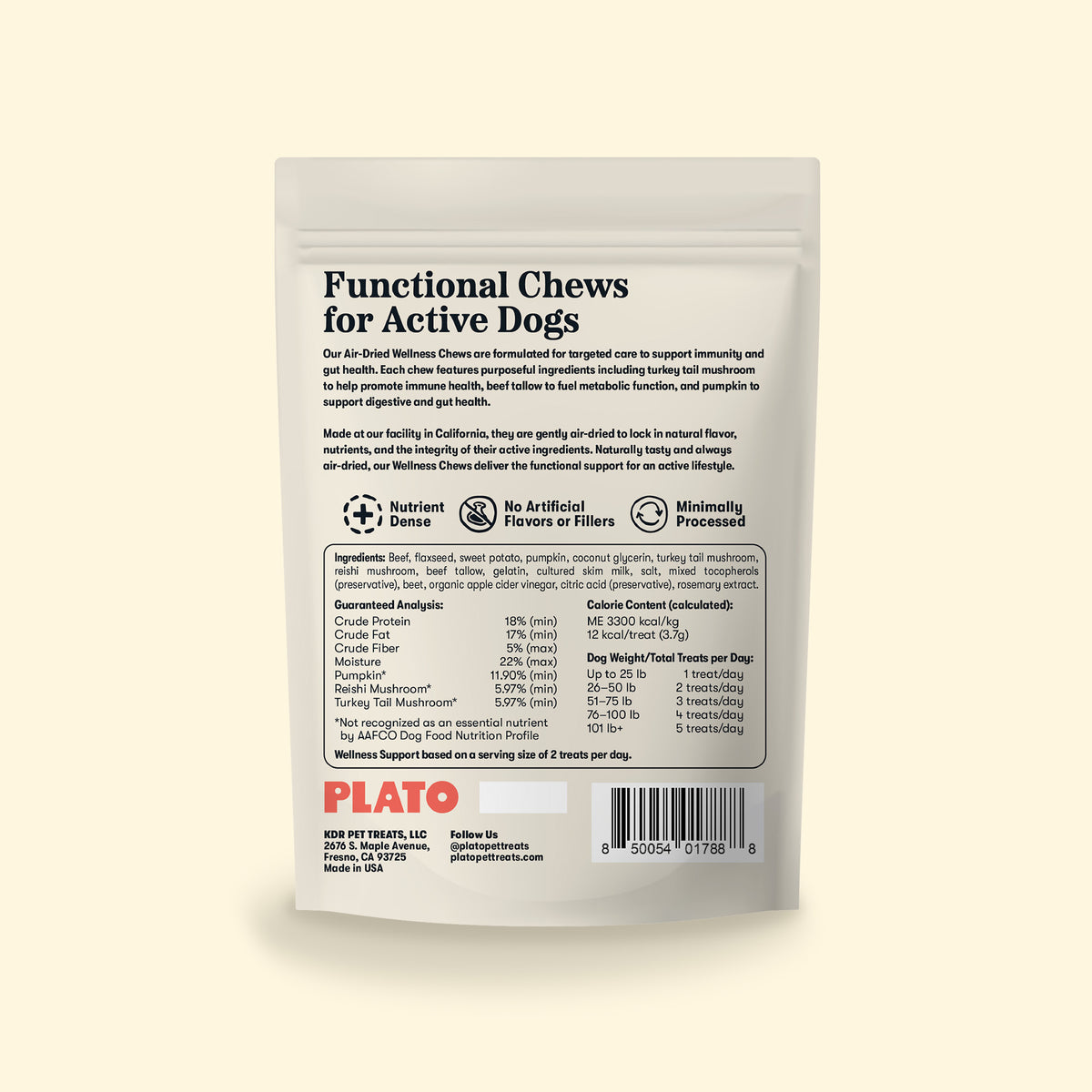 Plato Air Dried Immunity & Gut Wellness Chews 16 Oz