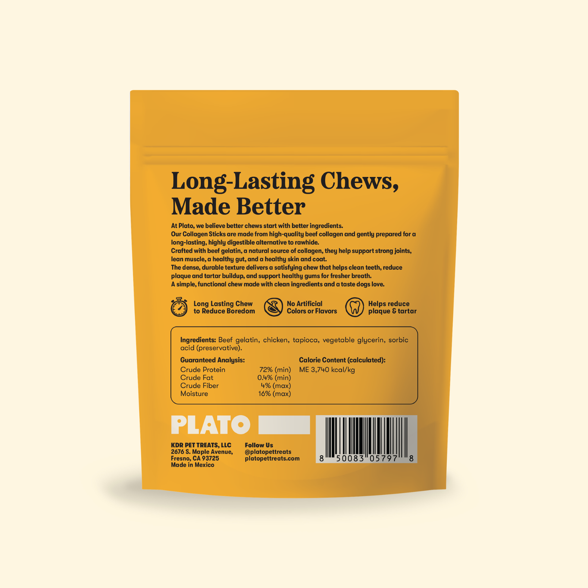 Plato Collagen Chips Chicken 8 Pk