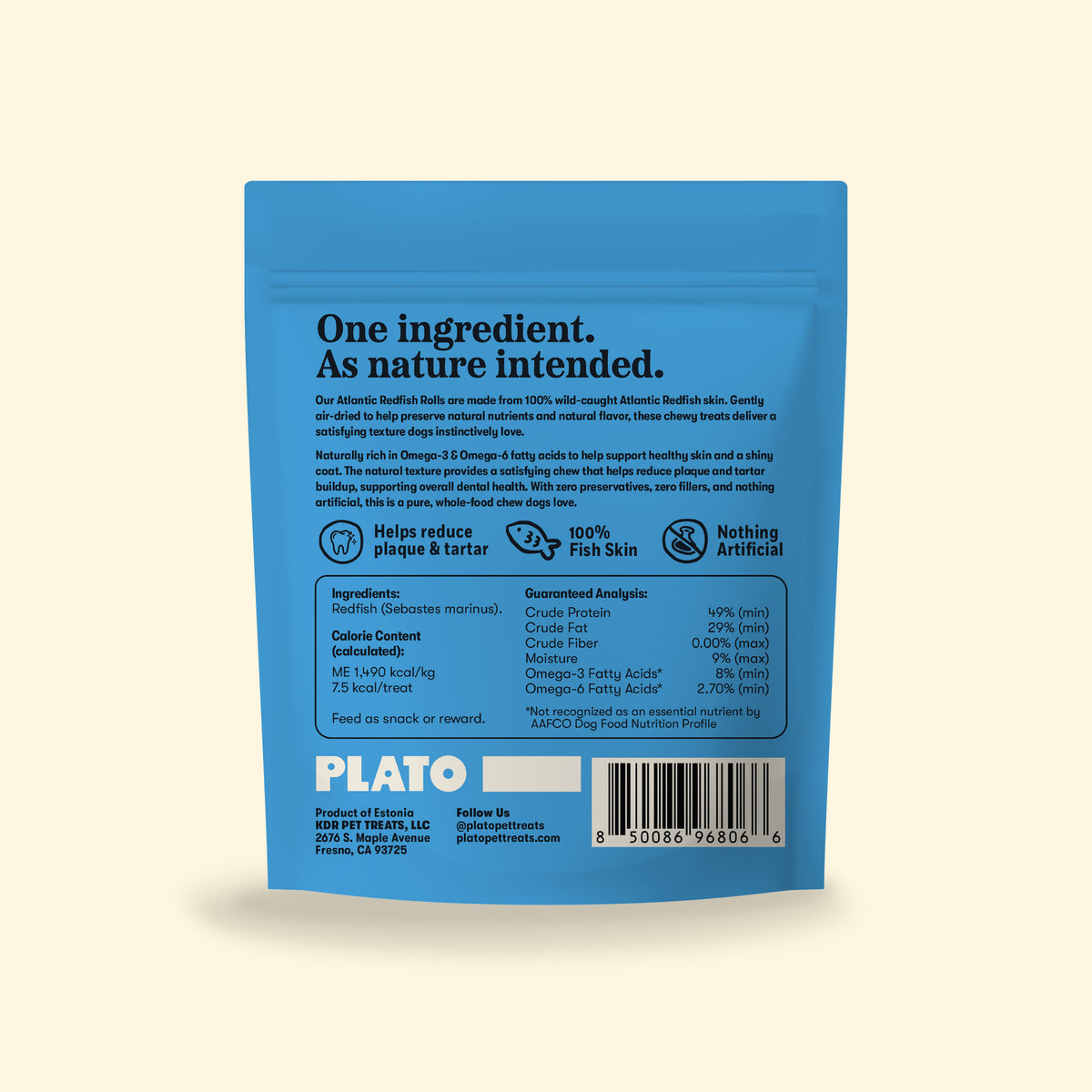 Plato Air Dried Air Dried Atlantic Redfish Rolls 3 Oz