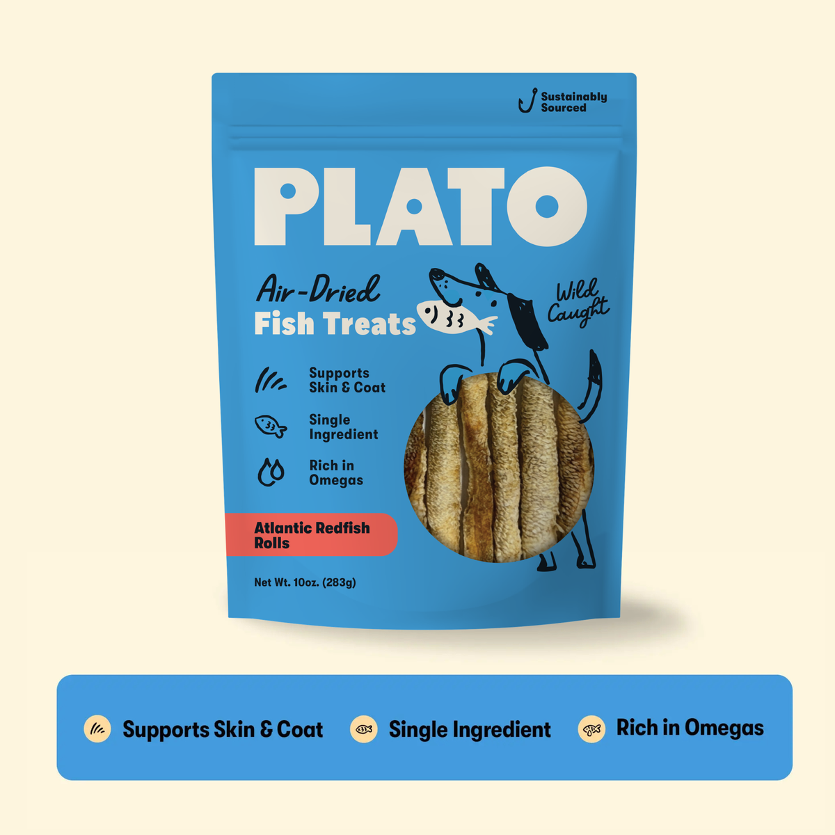 Plato Air Dried Air Dried Atlantic Redfish Rolls 10 Oz