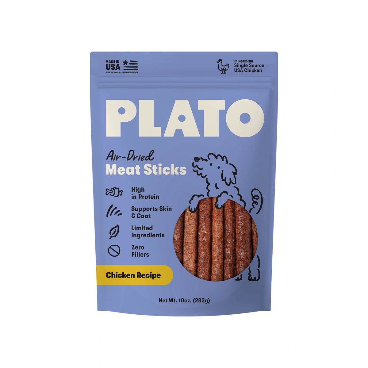 Plato Meat Sticks Chicken 10oz
