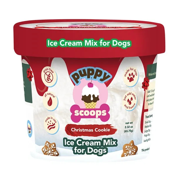 Puppy Cake Puppy Cake Small 8 oz Puppy Scoops Ice Cream Mix- Christmas Cookie 2.32oz