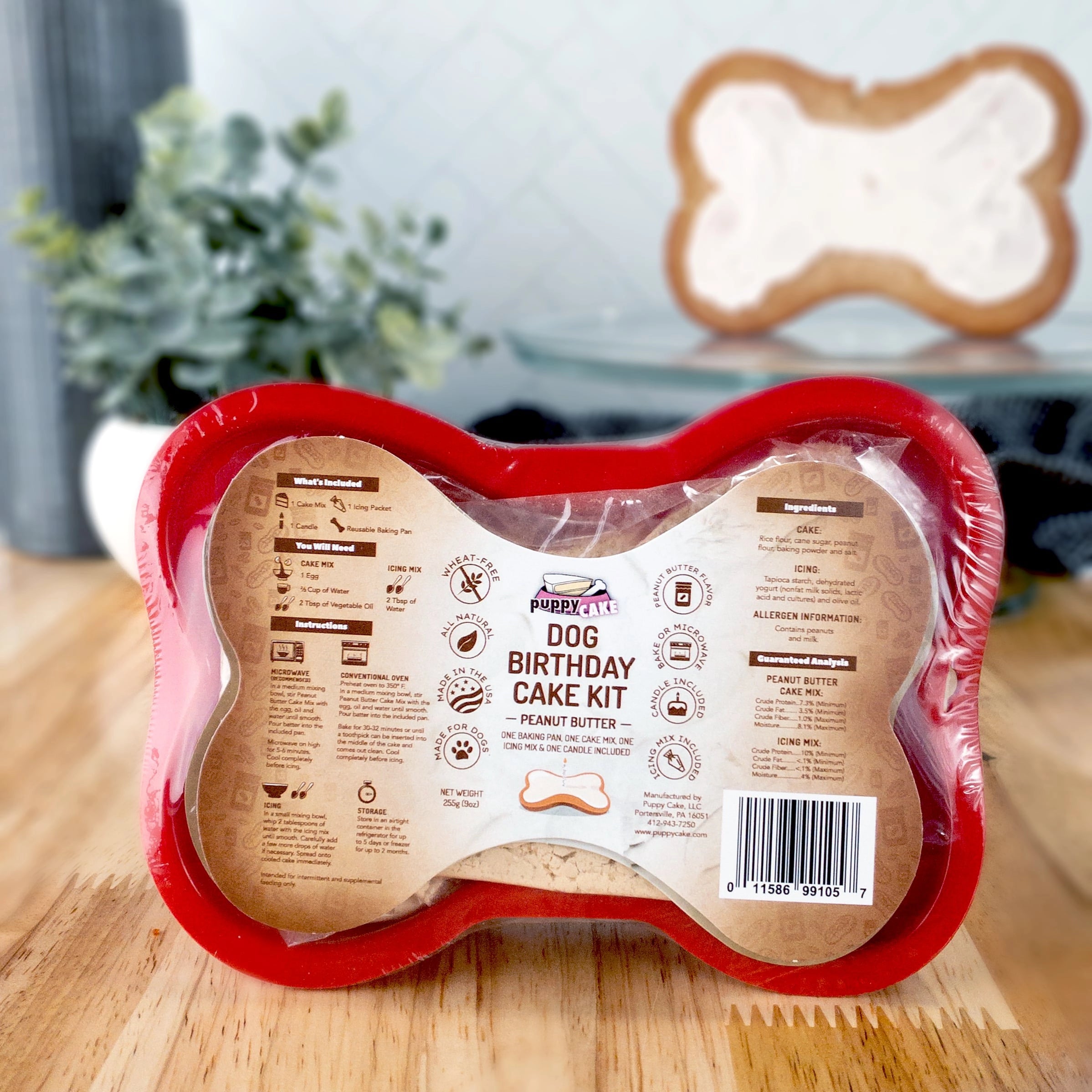 Puppy Cake Dog Birthday Cake Kit Peanut Butter 9oz