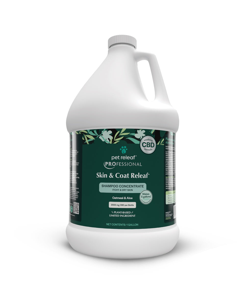 Pet Releaf Skin and Coat Releaf Shampoo - Itchy & Dry Skin CBD Shampoo 4:1 Gallon