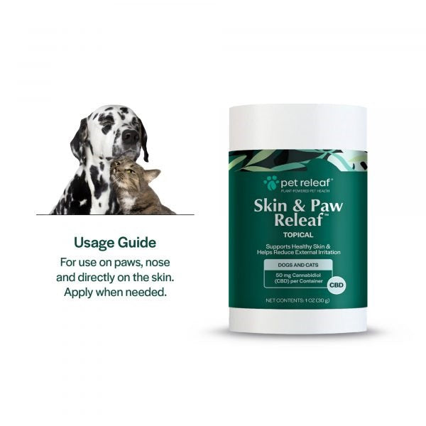 Pet Releaf Skin and Paw Releaf Topical CBD for Dogs & Cats