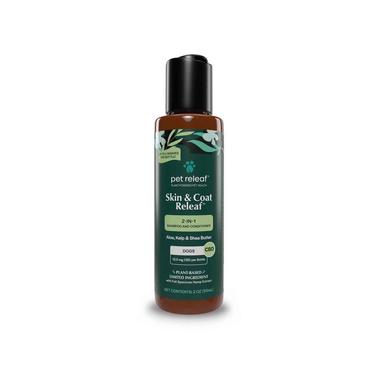 Pet Releaf Skin and Coat Releaf 2-in-1 CBD Shampoo & Conditioner Travel Size