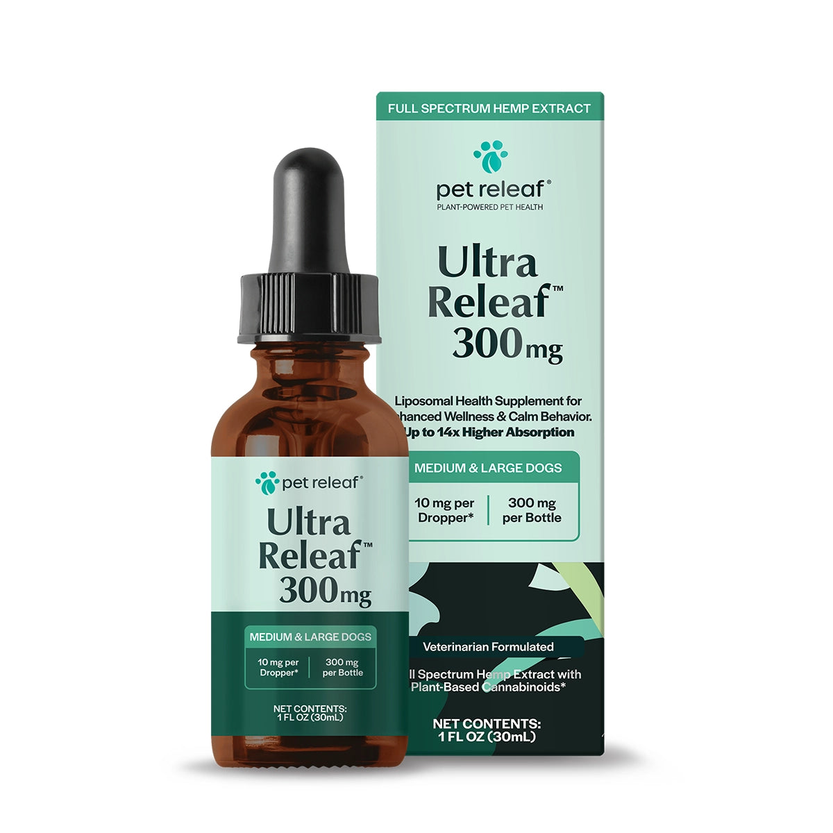 Pet Releaf Ultra Releaf 300mg Liposome Hemp Oil Medium/Large