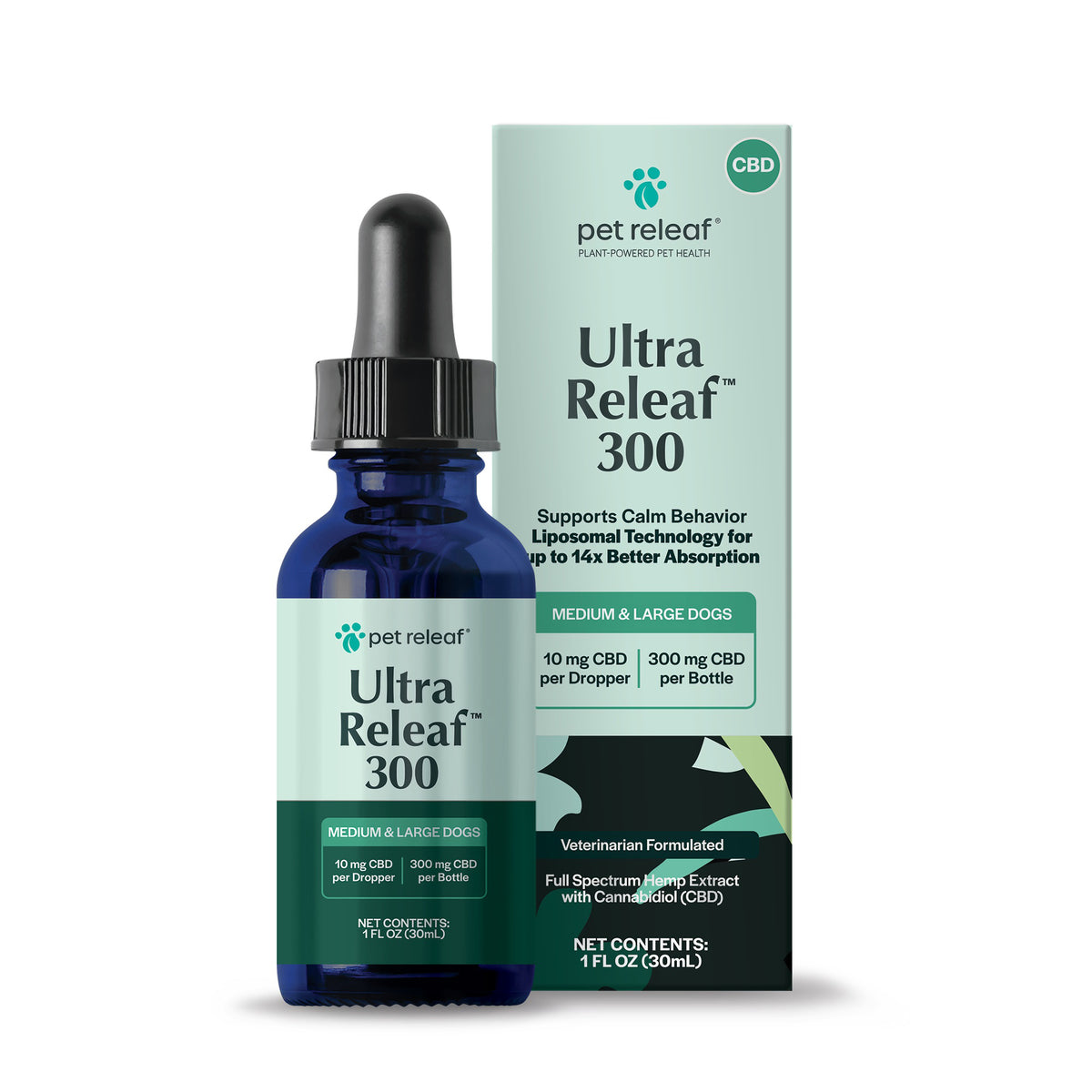Pet Releaf Ultra Releaf 300mg Liposome Hemp Oil Medium/Large