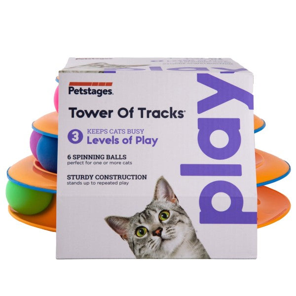 Catstages Tower of Tracks Interactive Cat Toy Multicolor 3-Tier