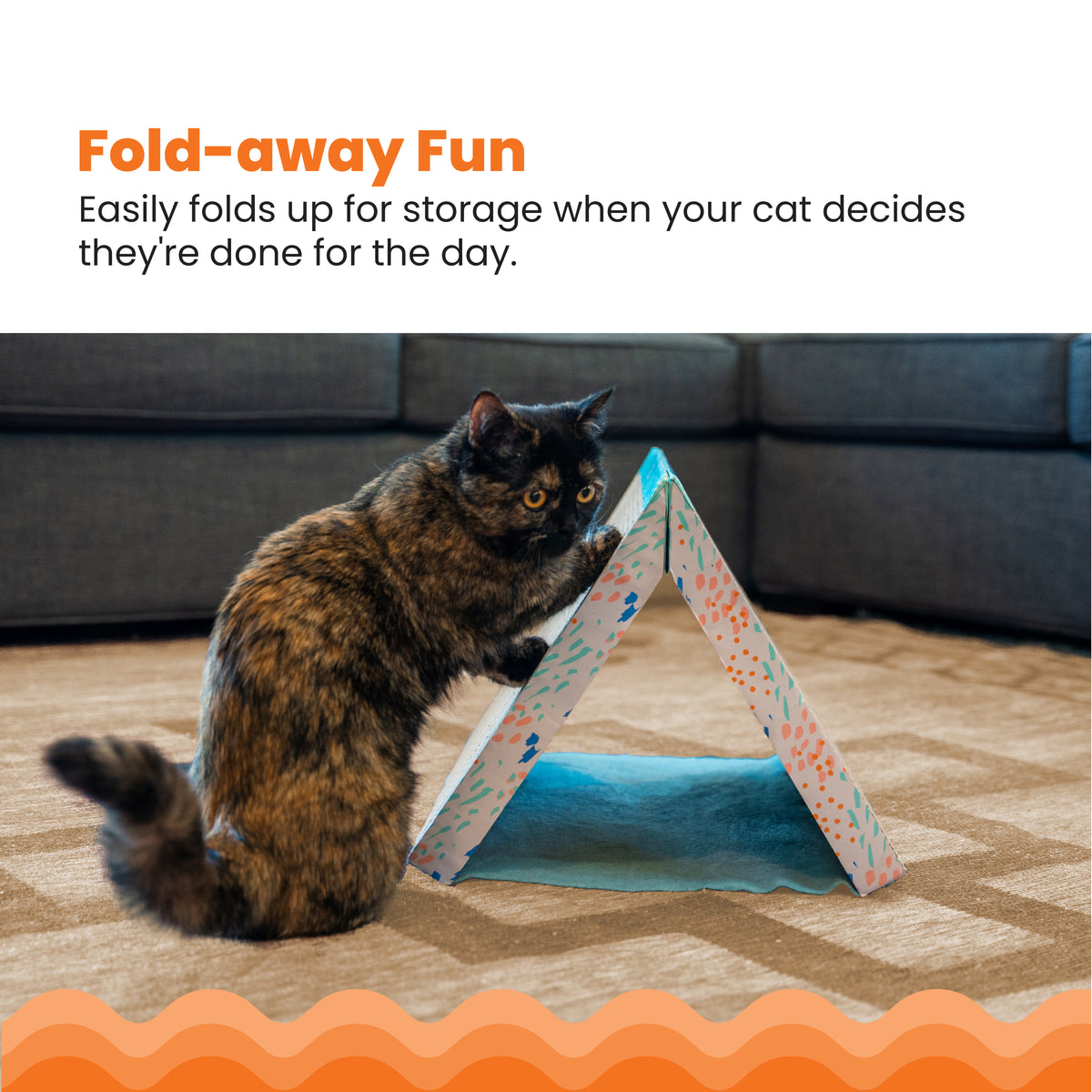 Catstages Fold Away Tunnel and Corrugated Cat Scratcher