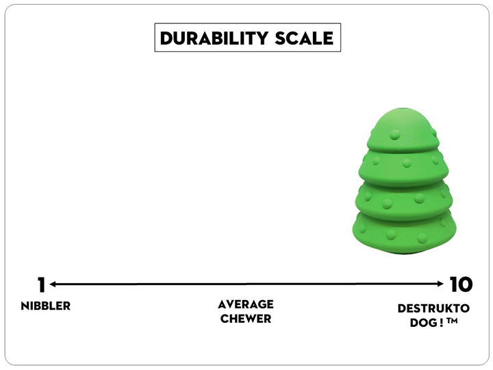 Sodapup MKB Christmas Tree Durable Dog Chew Toy Green Large 4.75"