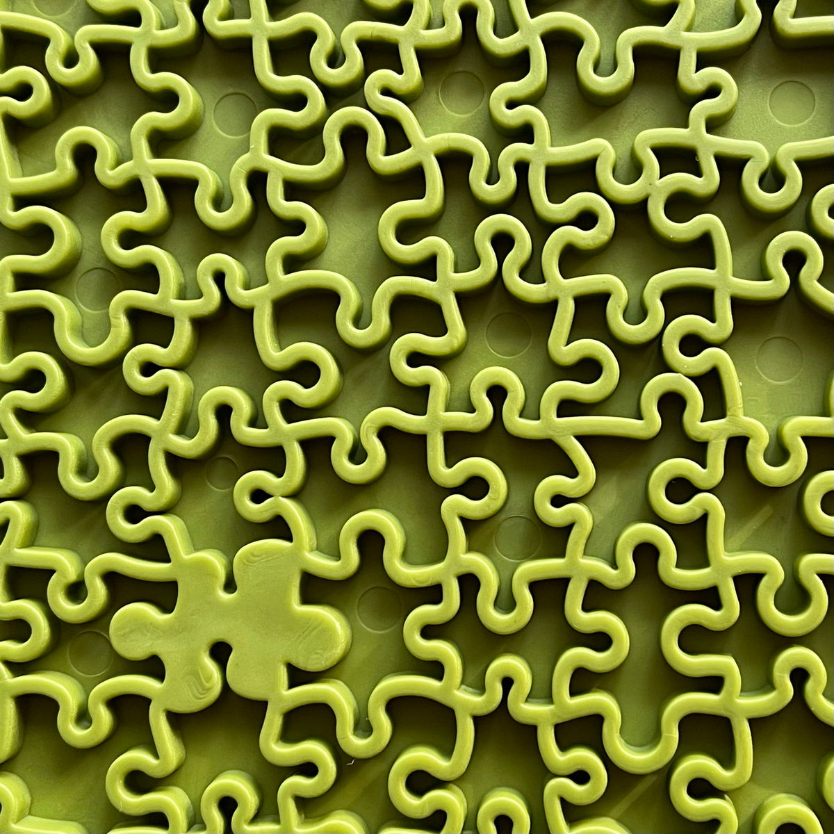 SodaPup TPE eMat Enrichment Lick Mat Jigsaw Green Large 8"