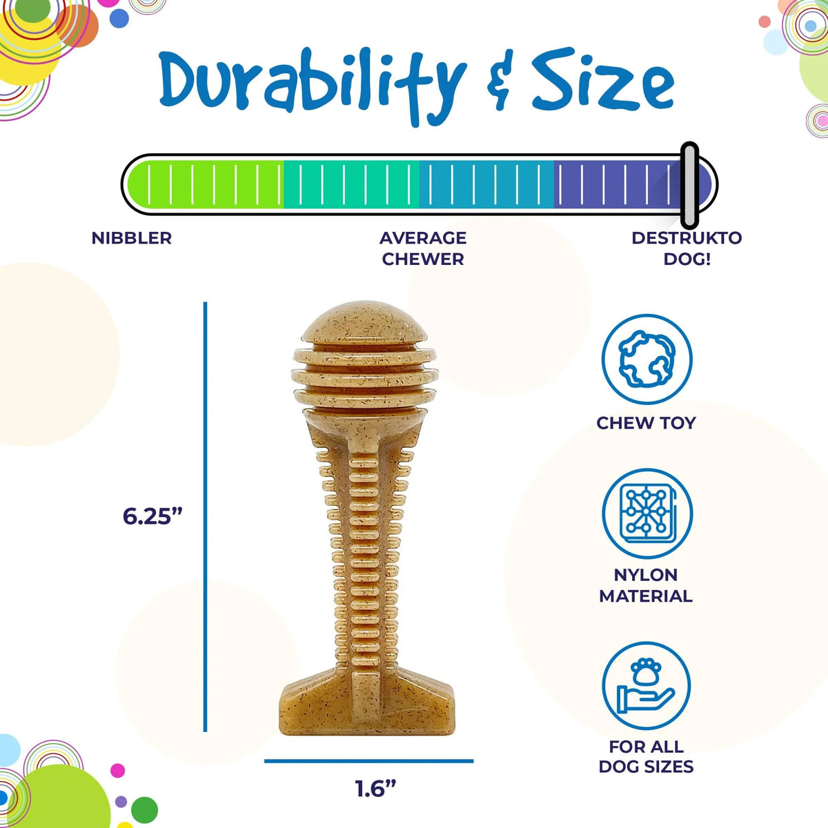 SodaPup Nylon Dental Tower Dog Chew Toy