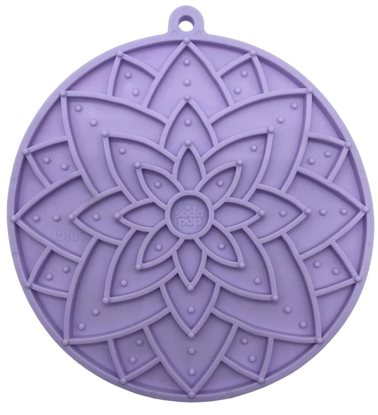 SodaPup TPE eMat Lotus Enrichment Lick Mat Pastel Purple