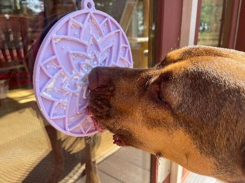 SodaPup TPE eMat Lotus Enrichment Lick Mat Pastel Purple
