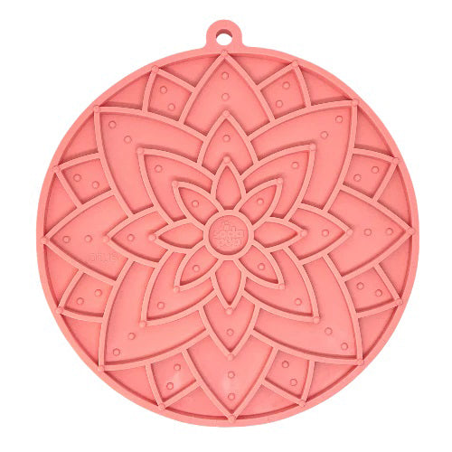SodaPup TPE eMat Lotus Enrichment Lick Mat Pastel Pink