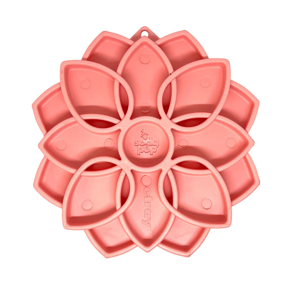SodaPup Mandala Softie eTray Enrichment Feeder for Dogs Pastel Pink 8"
