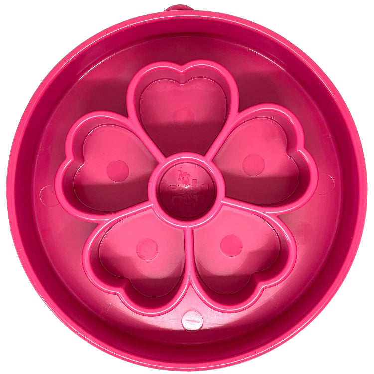 SodaPup Flower eBowl Enrichment Slow Feeder Bowl Pink 8"