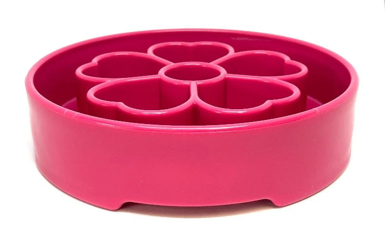 SodaPup Flower eBowl Enrichment Slow Feeder Bowl Pink 8"