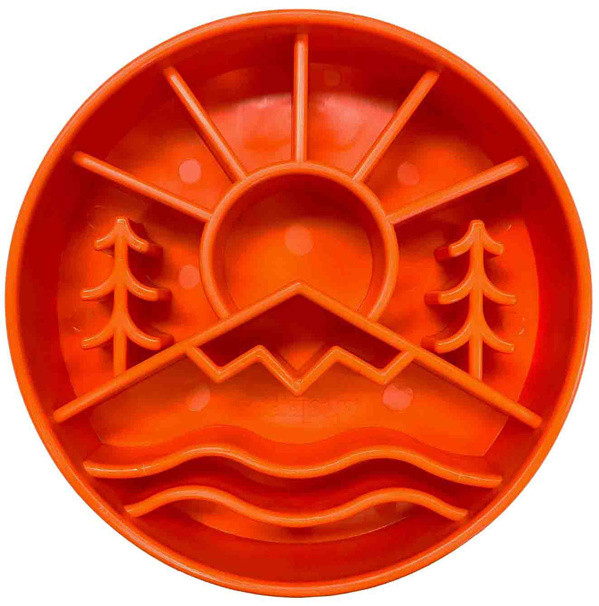 SodaPup Great Outdoors eBowl Enrichment Slow Feeder Bowl Orange 8"