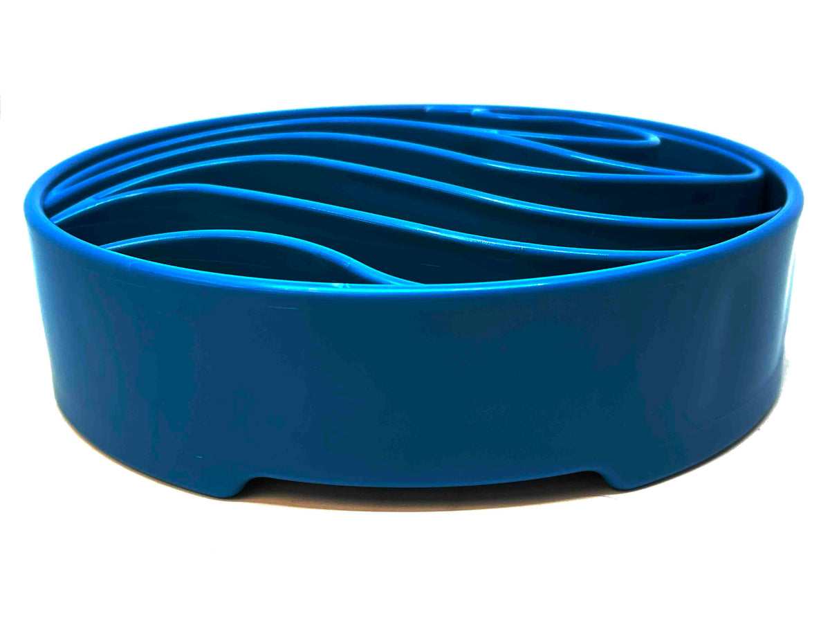 SodaPup Wave eBowl Enrichment Slow Feeder Bowl Blue 8"